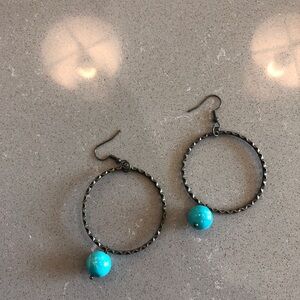 Turquoise Hoop Earrings